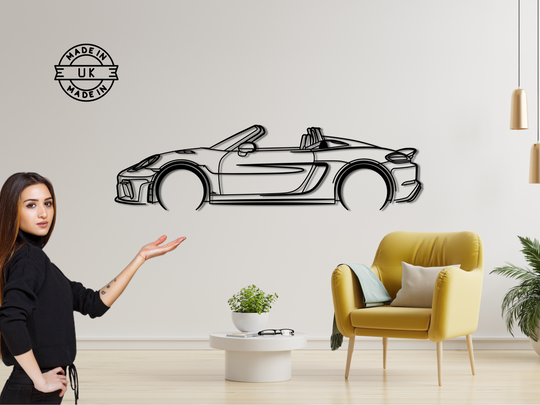 718 Spyder RS, Detailed Silhouette Metal Wall Art