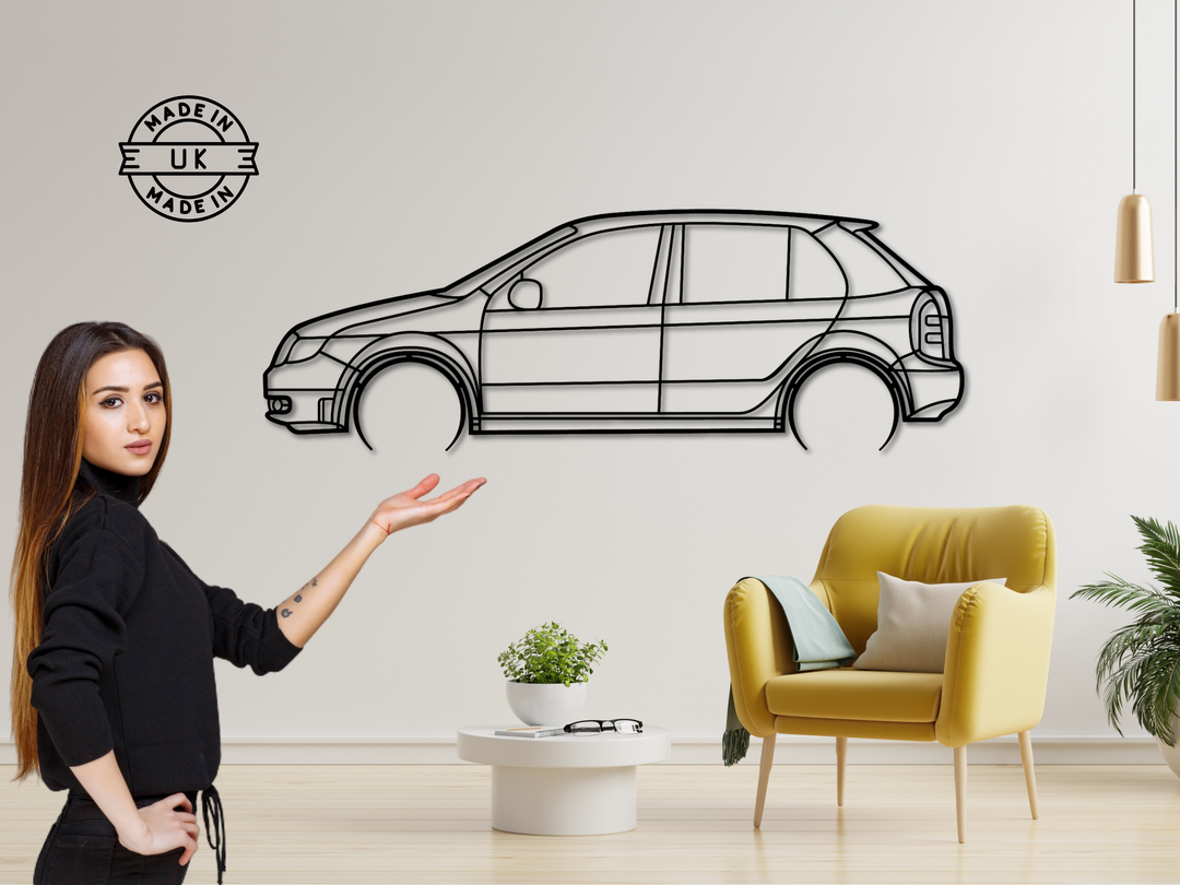 Fabia VRS, Detailed Silhouette Metal Wall Art