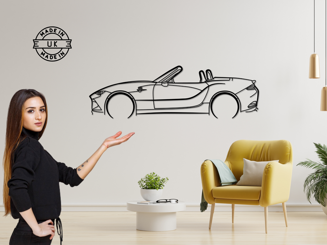 MX5- ND (2015 -2024), Detailed Silhouette Metal Wall Art