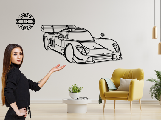 Ultima RS Front Angle, Silhouette Metal Wall Art