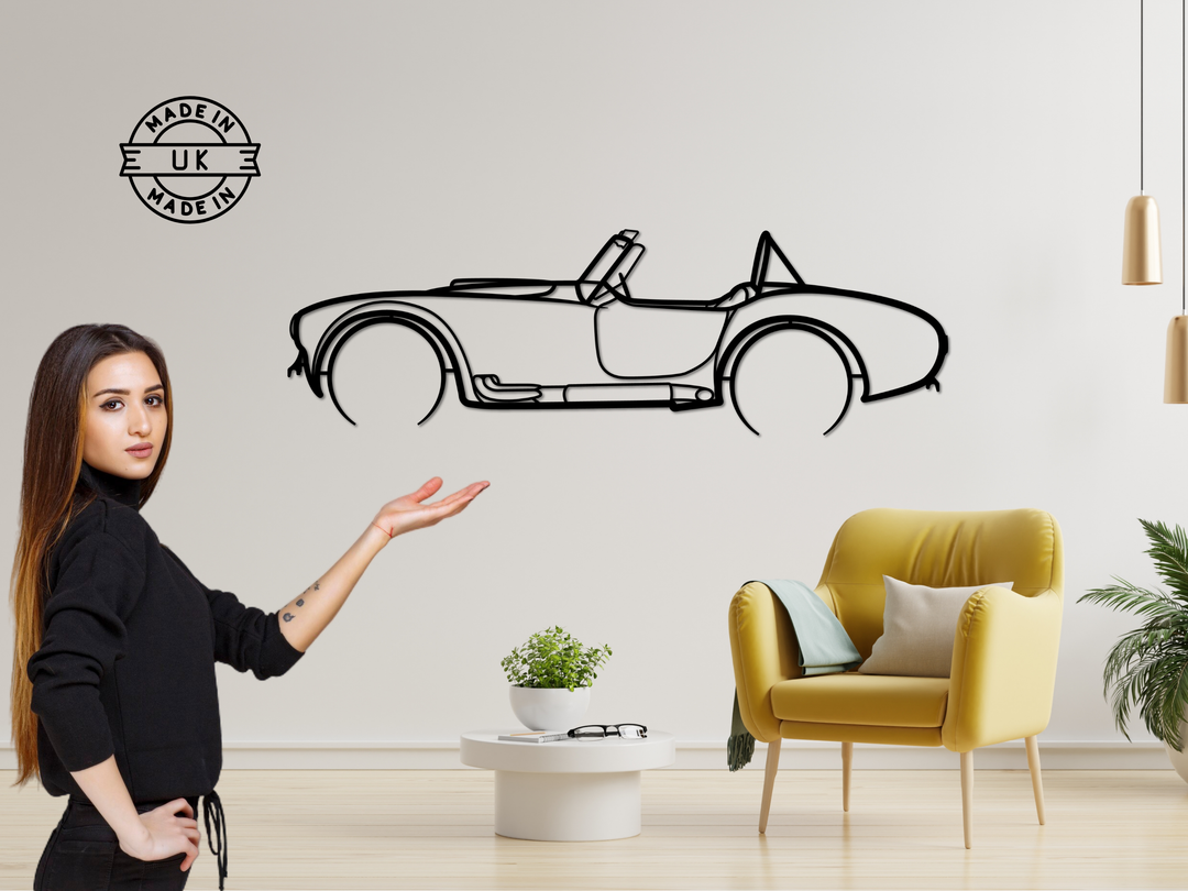 Shelby Cobra, Detailed Silhouette Metal Wall Art