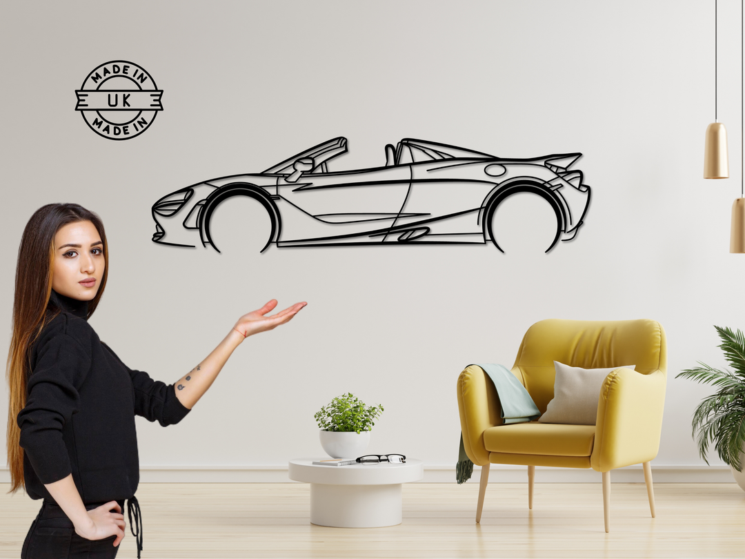 720 Spyder, Detailed Silhouette Metal Wall Art