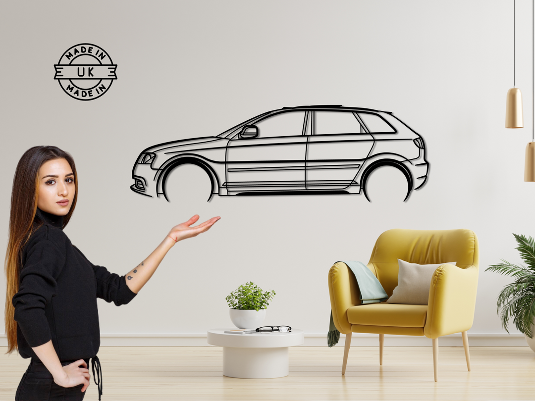 A3 8P Sportback, Detailed Silhouette Metal Wall Art