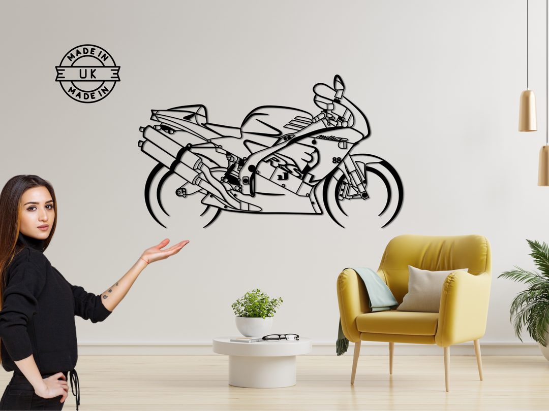 RSV MILLE SP, Detailed Silhouette Metal Wall Art