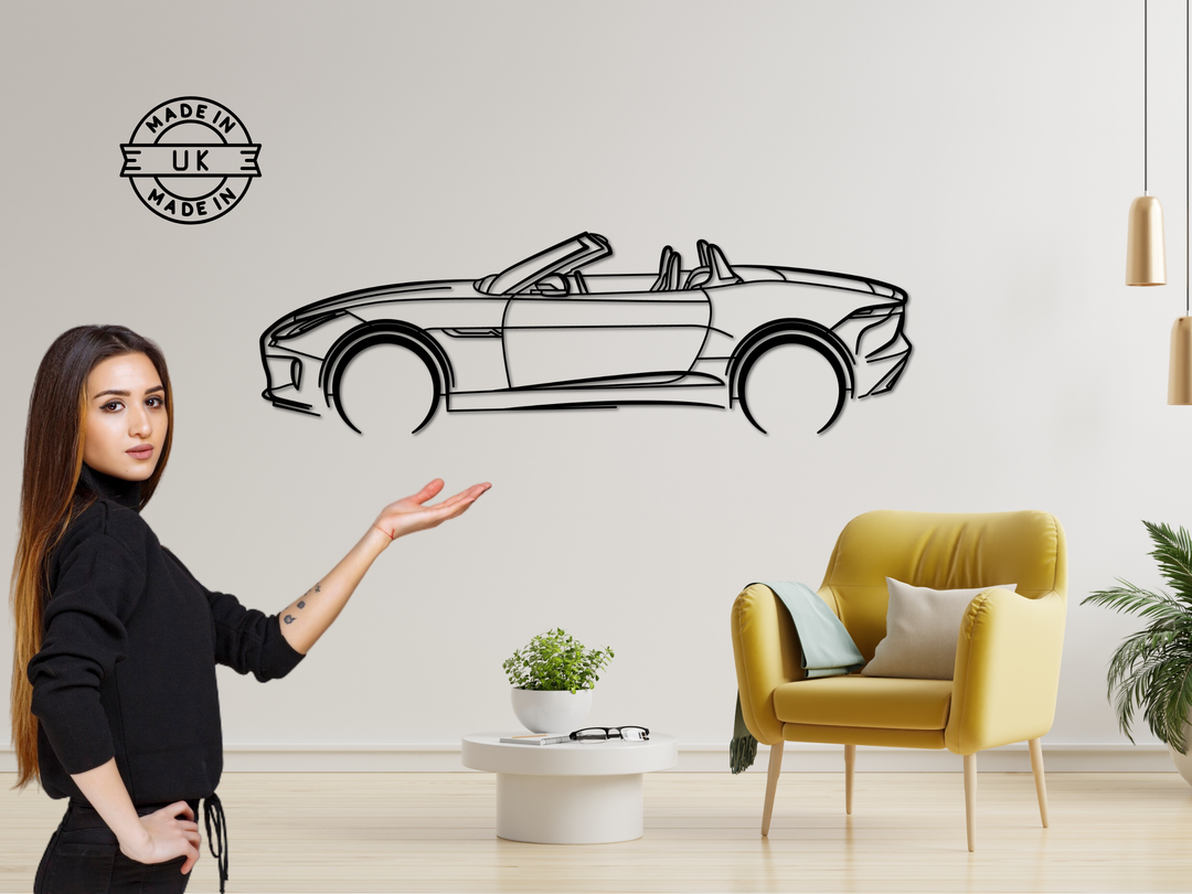 F-type, Detailed Silhouette Metal Wall Art