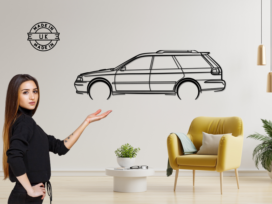 Legacy Wagon 2nd gen, Silhouette Metal Wall Art